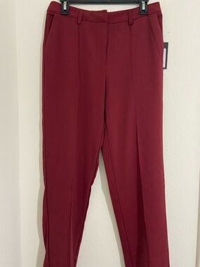 Nicole Miller Burgundy Tailored Women's Pants